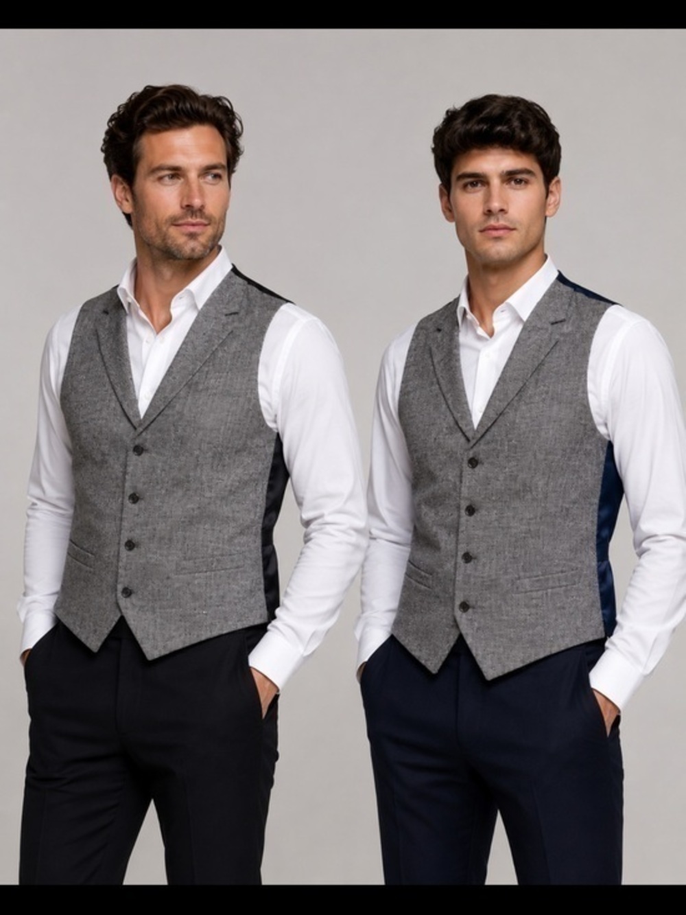 Ruth & Boaz Men’s Wool Blend Dress Vest Lot of 2 Gray Size Large
